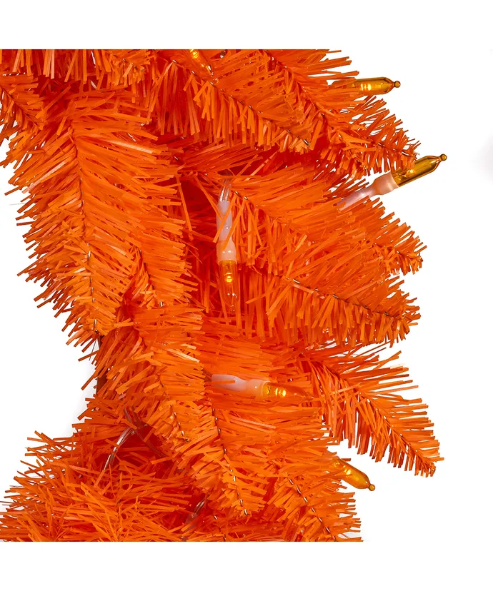 Kurt S. Adler - 24" Battery Operated Pre-Lit Orange Wreath - Multicolored - Image 4