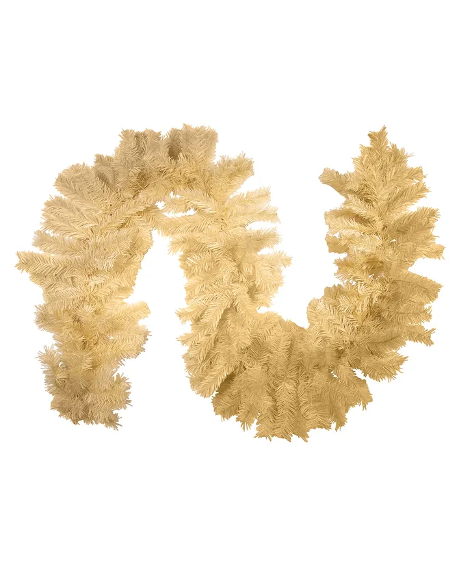 Kurt S. Adler - 9' Un-Lit Cream Colored Garland