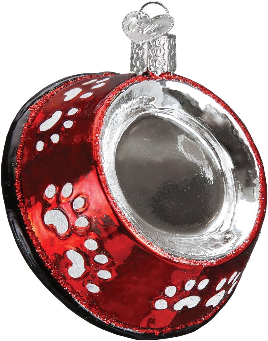 Old World Christmas - Dog Bowl Ornament - Multicolored