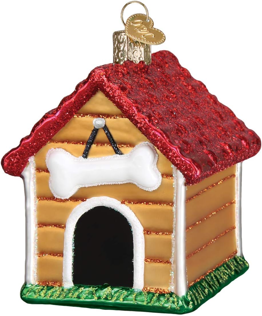 Old World Christmas - Dog House Ornament - Multicolored