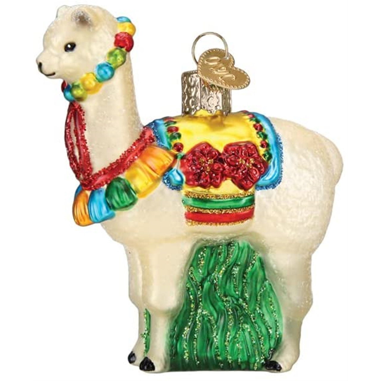 Old World Christmas - Festive Alpaca Ornament - Multicolored