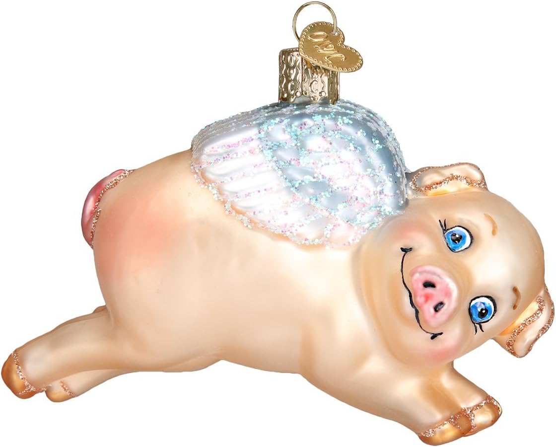 Old World Christmas - Flying Pig Ornament - Multicolored