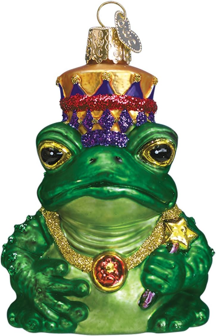Old World Christmas - Frog King Ornament - Multicolored