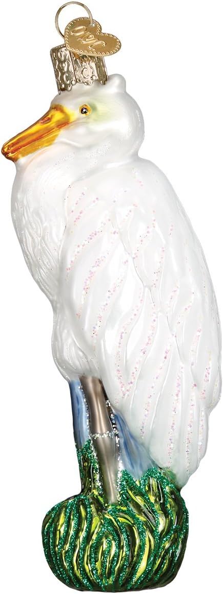 Old World Christmas - Great Egret Ornament - Multicolored