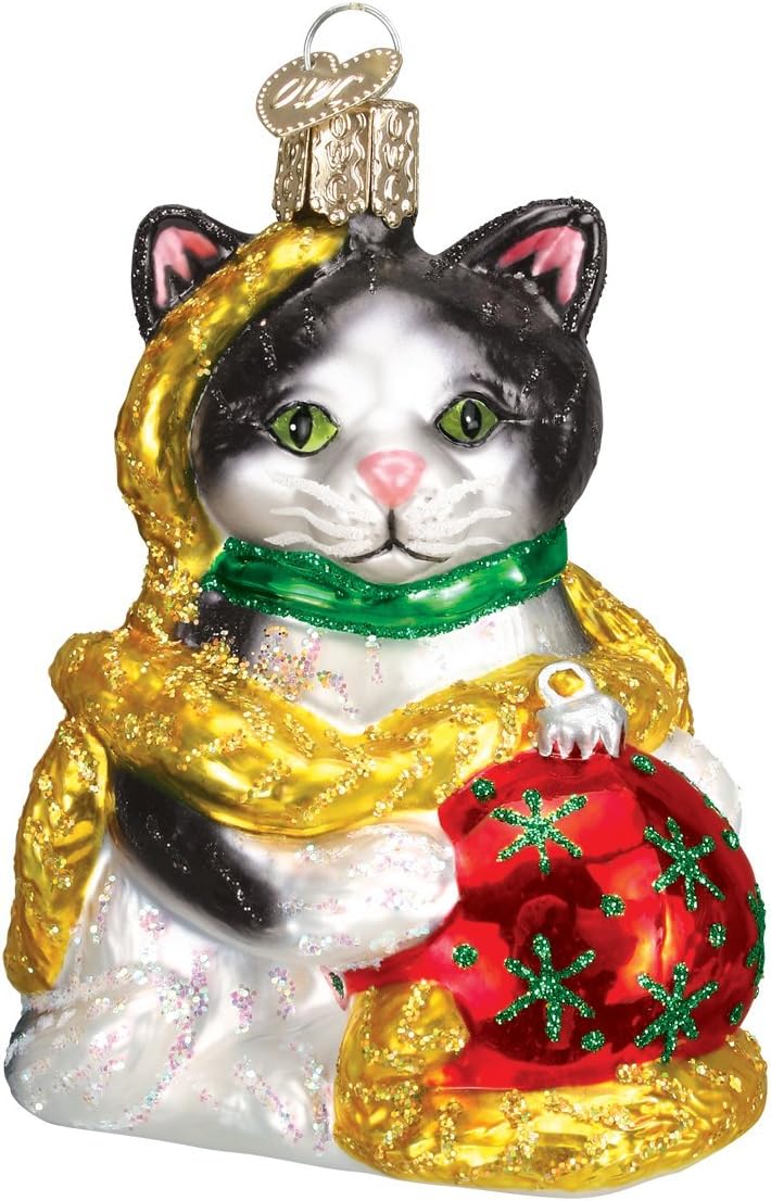 Old World Christmas - Holiday Kitten Ornament - Multicolored