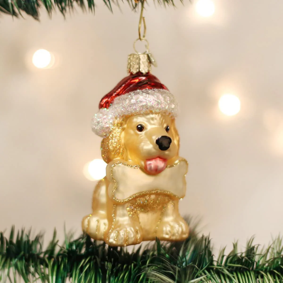 Old World Christmas - Jolly Pup Ornament - Multicolored