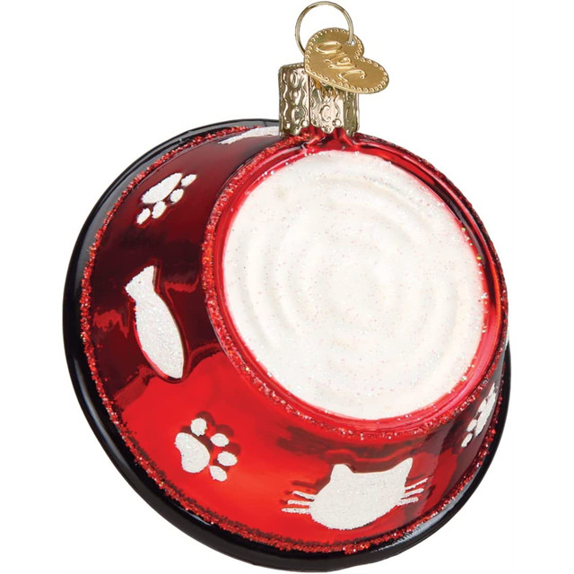 Old World Christmas - Kitty Bowl Ornament - Multicolored
