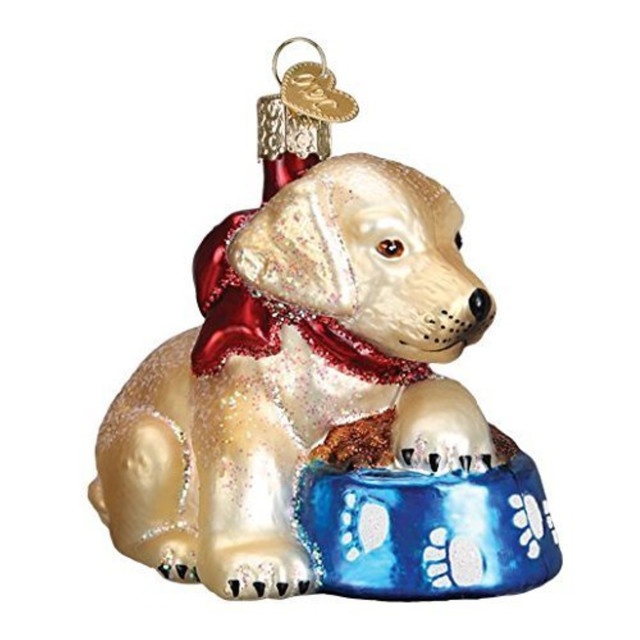 Old World Christmas - Labrador Pup Ornament - Multicolored