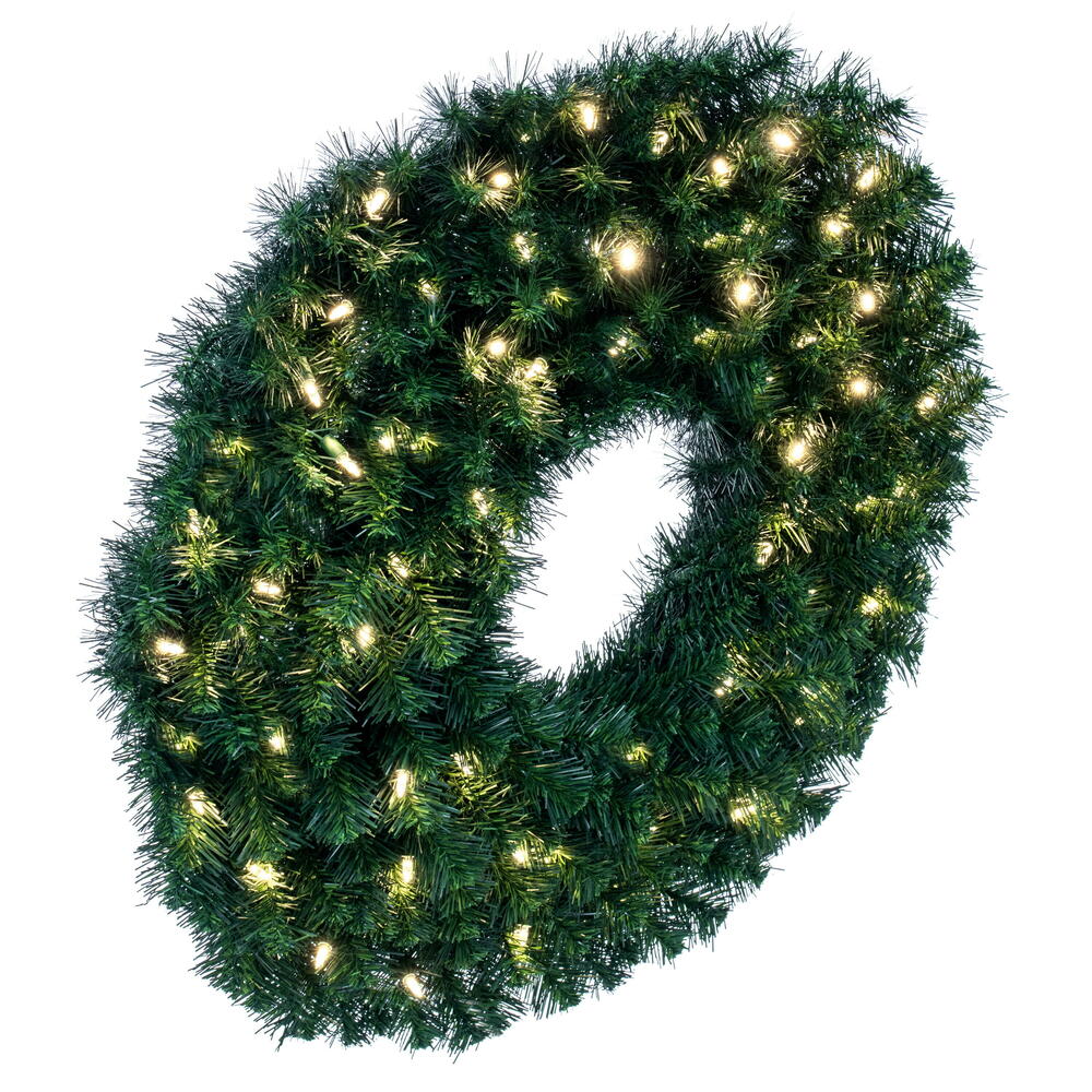 Vickerman - Douglas Fir Artificial Christmas Wreath, Clear Dura-lit Incandescent Mini Lights - Image 18