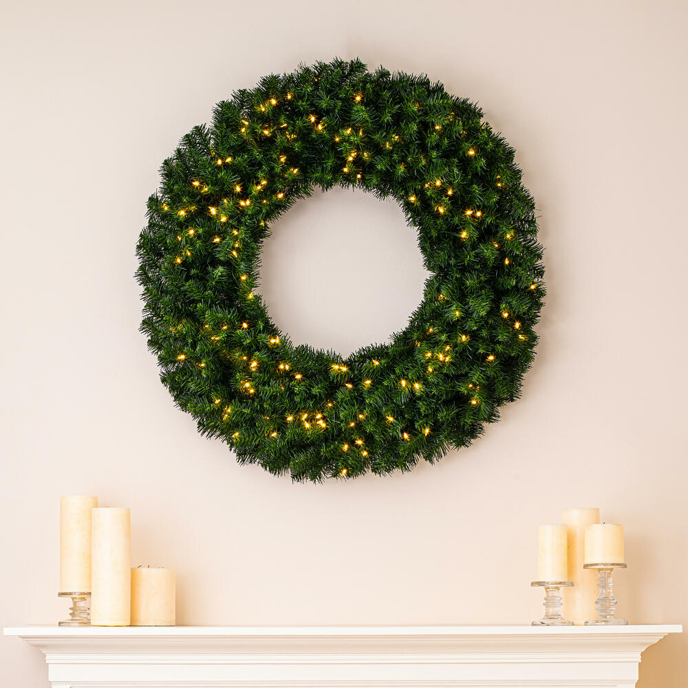 Vickerman - Douglas Fir Artificial Christmas Wreath, Clear Dura-lit Incandescent Mini Lights - Image 9