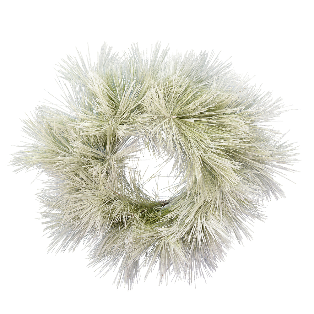 Vickerman - Flocked Coutler Pine Artificial Christmas Wreath, Unlit