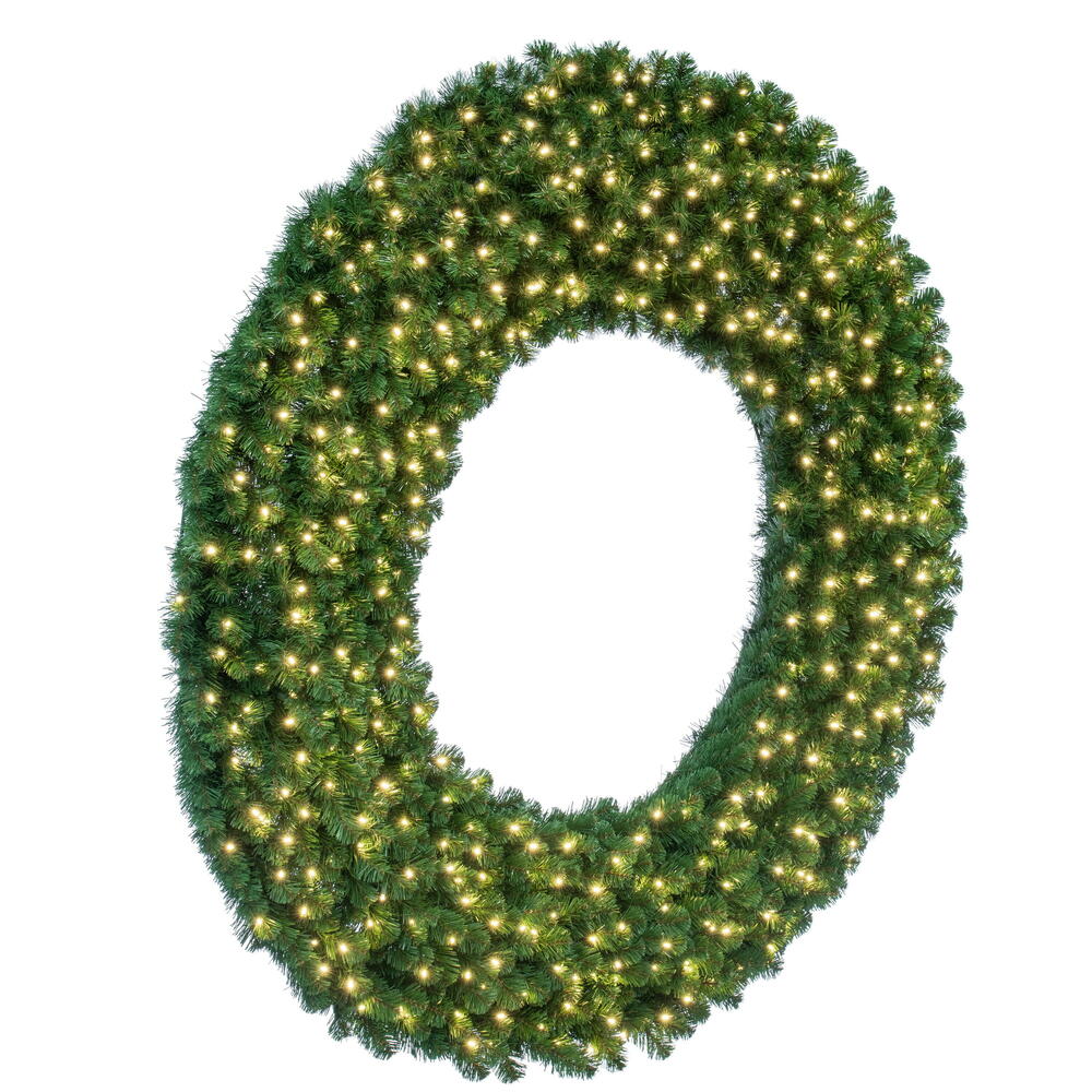 Vickerman - Grand Teton Artificial Christmas Wreath, Warm White Single Mold Wide Angle LED Lights - Image 3
