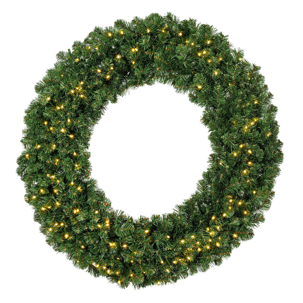 Vickerman - Grand Teton Artificial Christmas Wreath, Warm White Single Mold Wide Angle LED Lights - Image 4
