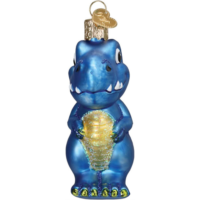Whimsical Ornaments - A-Roarable Tyrannosaurus Ornament With Beautiful Vibrant Colors, Makes a perfect gift for kids- Blue - Image 2