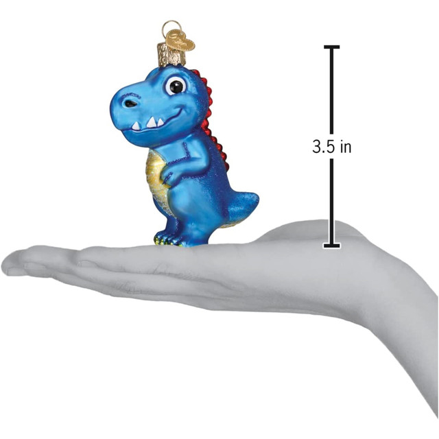 Whimsical Ornaments - A-Roarable Tyrannosaurus Ornament With Beautiful Vibrant Colors, Makes a perfect gift for kids- Blue - Image 3