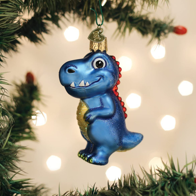 Whimsical Ornaments - A-Roarable Tyrannosaurus Ornament With Beautiful Vibrant Colors, Makes a perfect gift for kids- Blue - Image 5