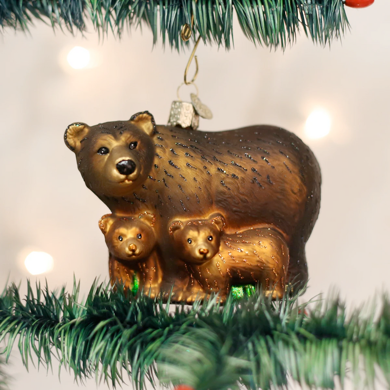 Whimsical Ornaments - Bear With Cubs Ornament With Beautiful Vibrant Colors, Makes a perfect gift - Brown - Image 5