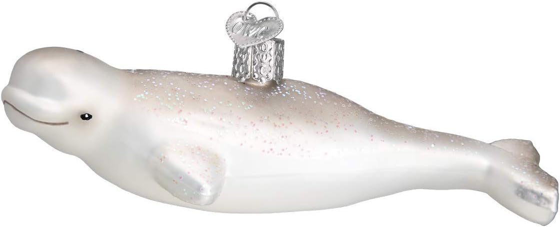 Whimsical Ornaments - Beluga Whale Ornament With Beautiful Vibrant Colors, Makes a perfect gift - Multicolored