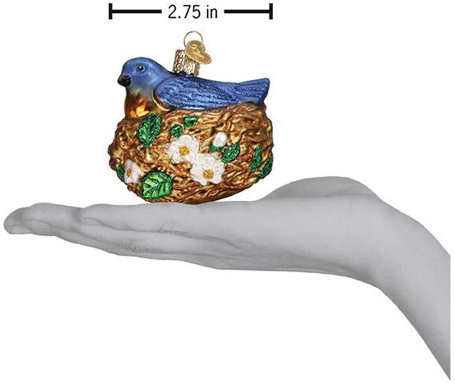 Whimsical Ornaments - Bird In Nest Ornament With Beautiful Vibrant Colors, Makes a perfect gift - Multicolored - Image 4