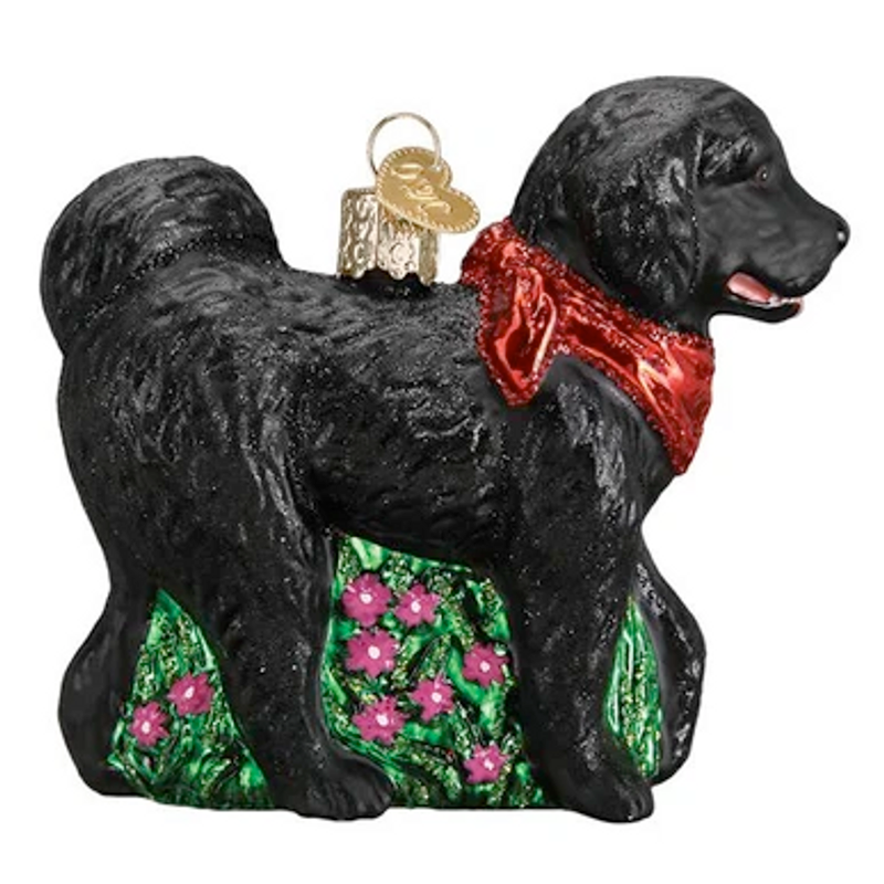 Whimsical Ornaments - Black Doodle Dog Ornament With Beautiful Vibrant Colors, Makes a perfect gift - Multicolored