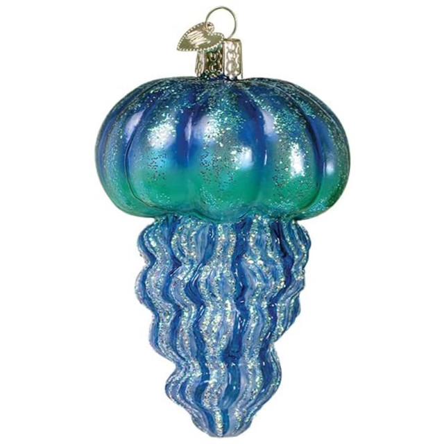 Whimsical Ornaments - Blue Jellyfish Ornament With Beautiful Vibrant Colors, Makes a perfect gift - Multicolored