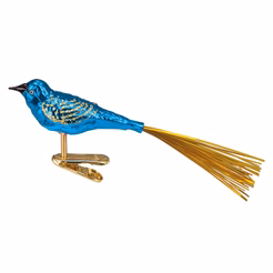 Whimsical Ornaments - Blue Lovebird Ornament With Beautiful Vibrant Colors, Makes a perfect gift - Multicolored