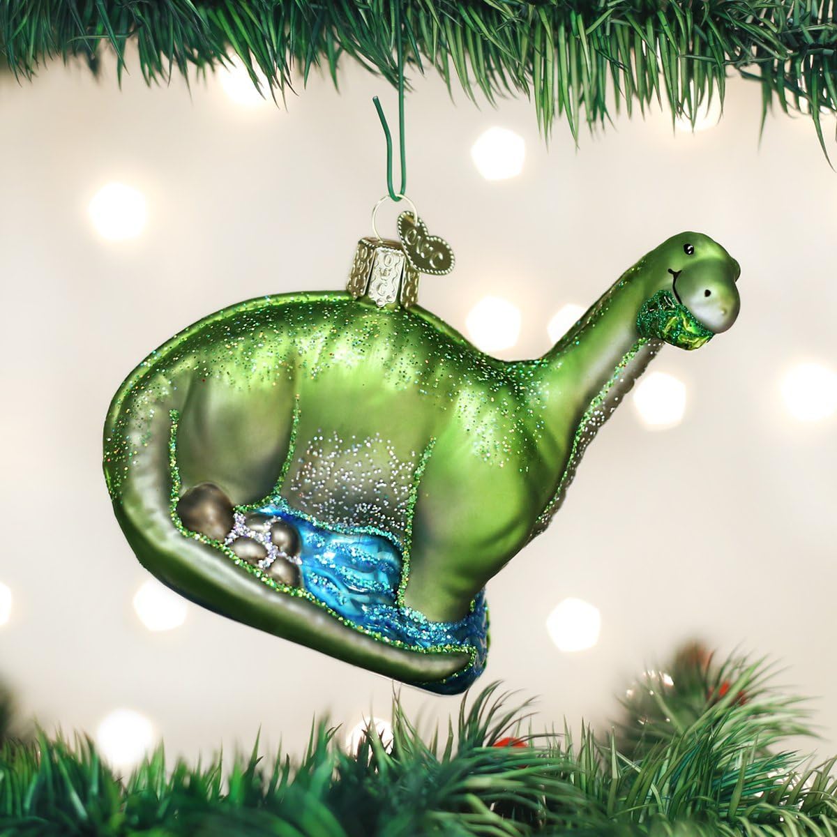 Whimsical Ornaments - Brontosaurus Ornament With Beautiful Vibrant Colors, Makes a perfect gift - Multicolored - Image 2