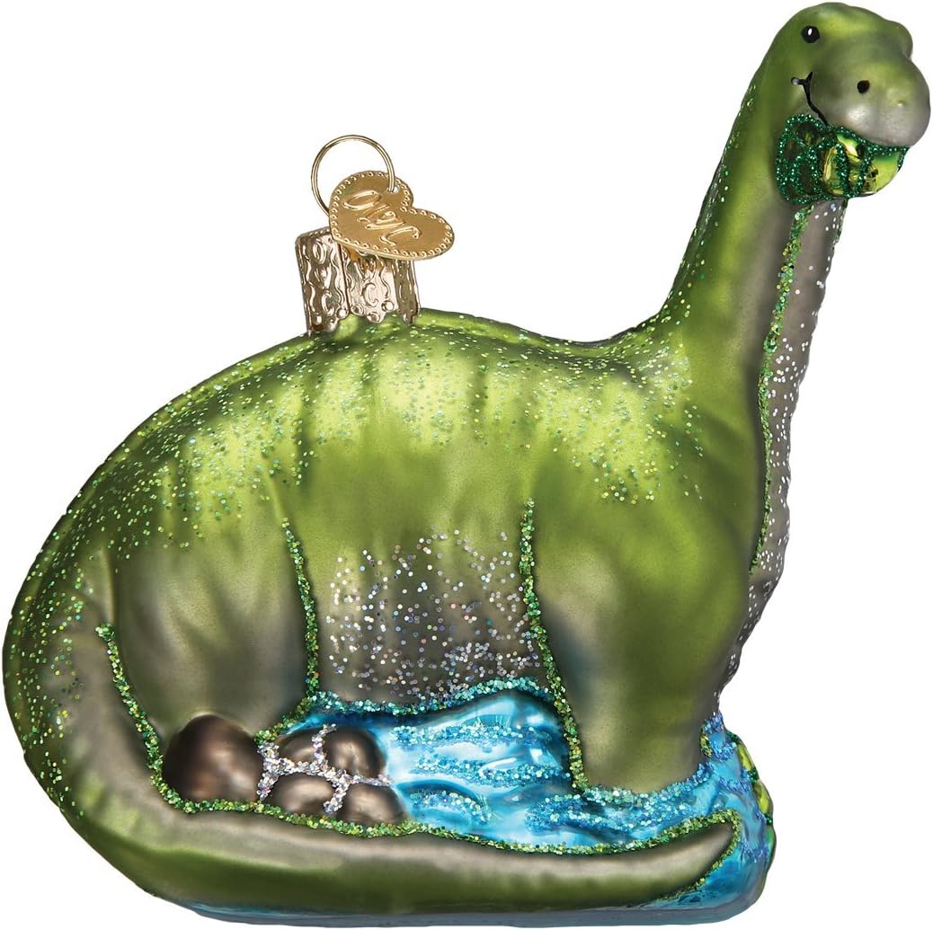 Whimsical Ornaments - Brontosaurus Ornament With Beautiful Vibrant Colors, Makes a perfect gift - Multicolored