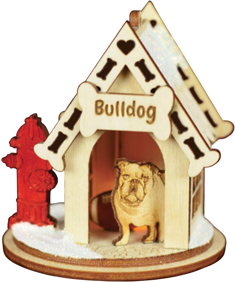 Whimsical Ornaments - Bulldog-K9113 Ornament With Beautiful Vibrant Colors, Makes a perfect gift - Multicolored
