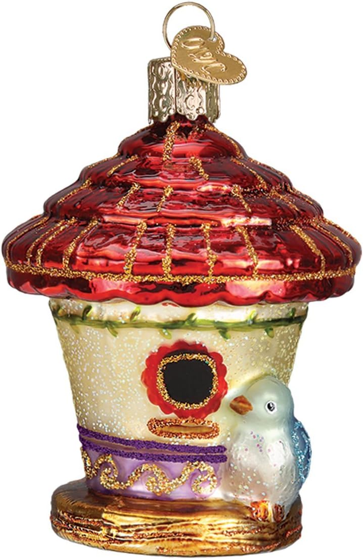 Whimsical Ornaments - Charming Birdhouse With Beautiful Vibrant Colors, Makes a perfect gift - Multicolored