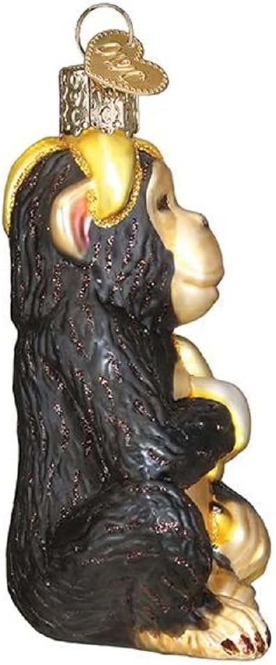 Whimsical Ornaments - Chimpanzee Ornament With Beautiful Vibrant Colors, Makes a perfect gift - Multicolored - Image 3