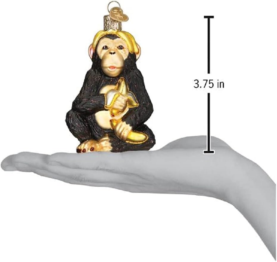 Whimsical Ornaments - Chimpanzee Ornament With Beautiful Vibrant Colors, Makes a perfect gift - Multicolored - Image 4