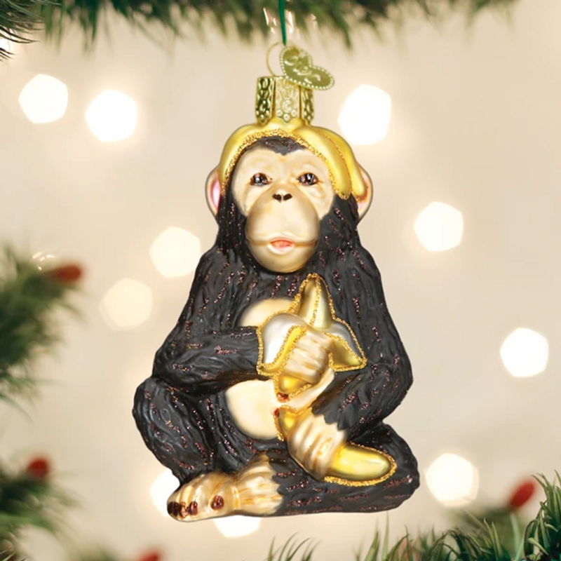 Whimsical Ornaments - Chimpanzee Ornament With Beautiful Vibrant Colors, Makes a perfect gift - Multicolored - Image 5
