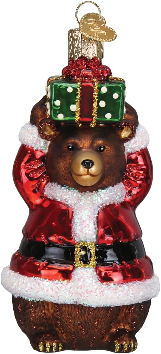 Whimsical Ornaments - Christmas Bear Ornament With Beautiful Vibrant Colors, Makes a perfect gift - Multicolored