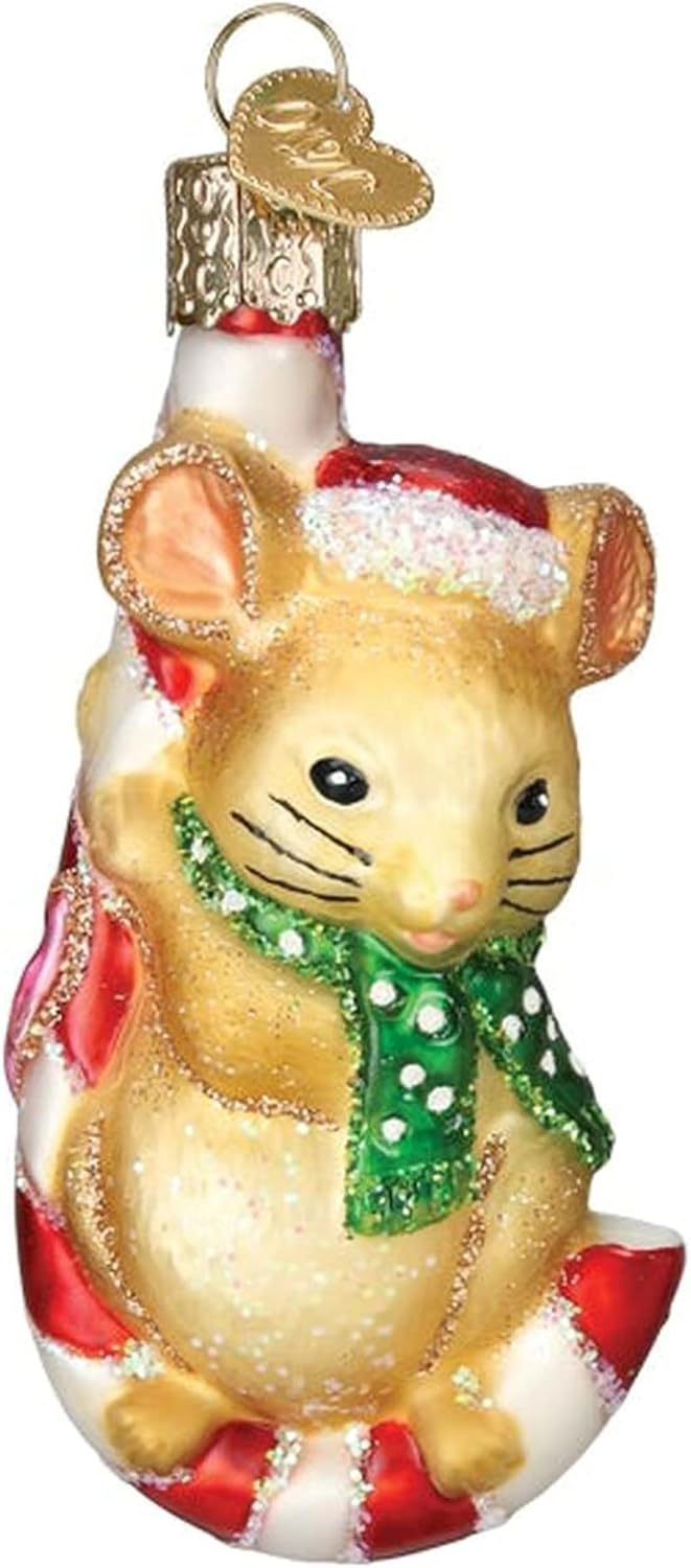 Whimsical Ornaments - Christmas Mouse Ornament With Beautiful Vibrant Colors, Makes a perfect gift - Multicolored