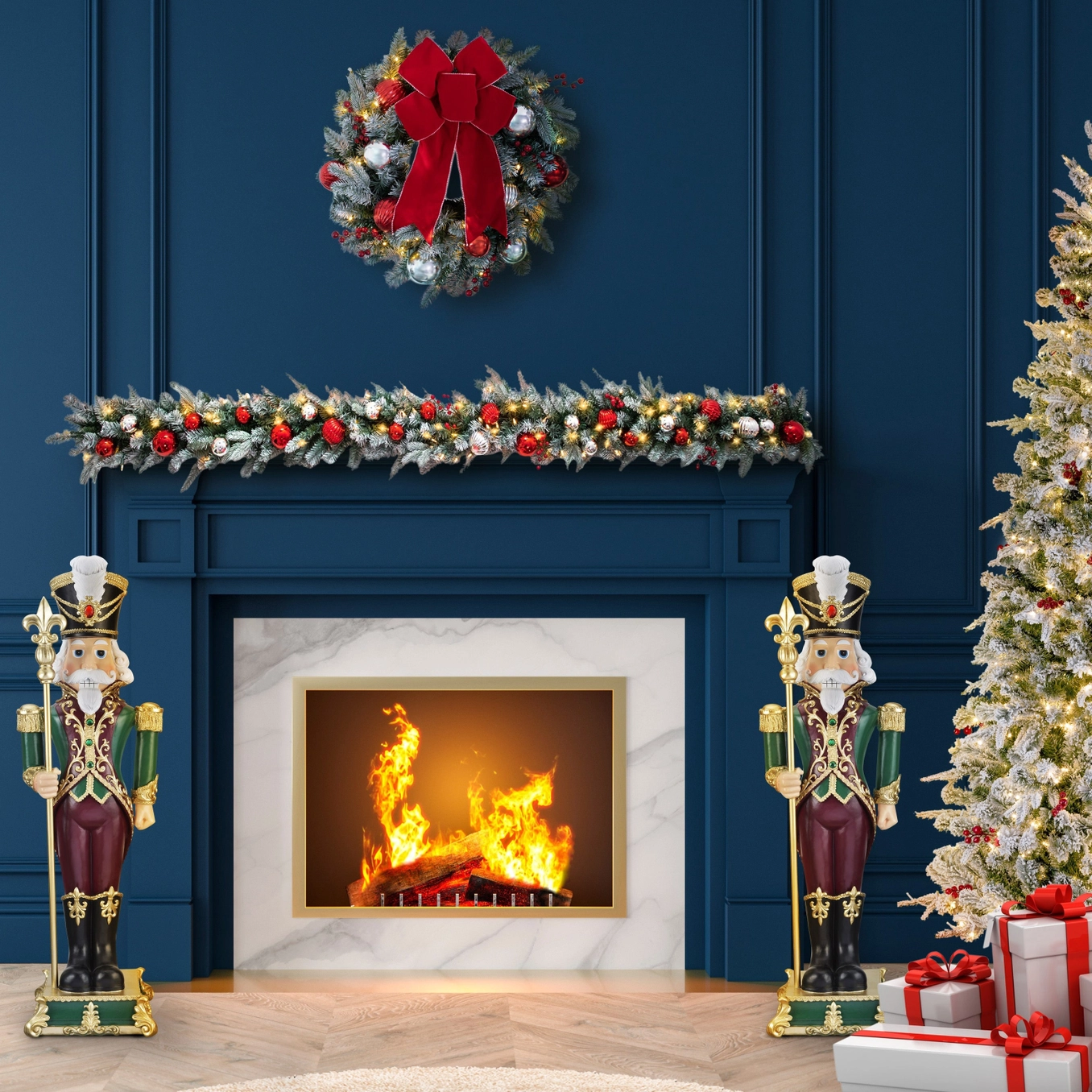 35.4 Inch Nutcracker with Fleur De Lis - Image 3