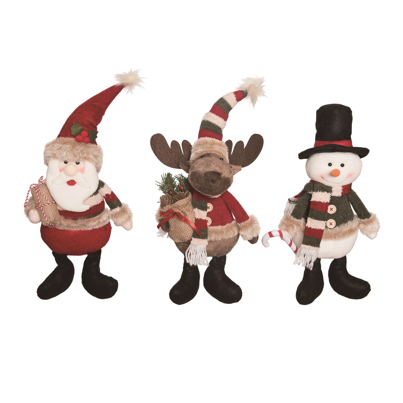 Christmas Plush Crafted Character Sitter Set of 2
