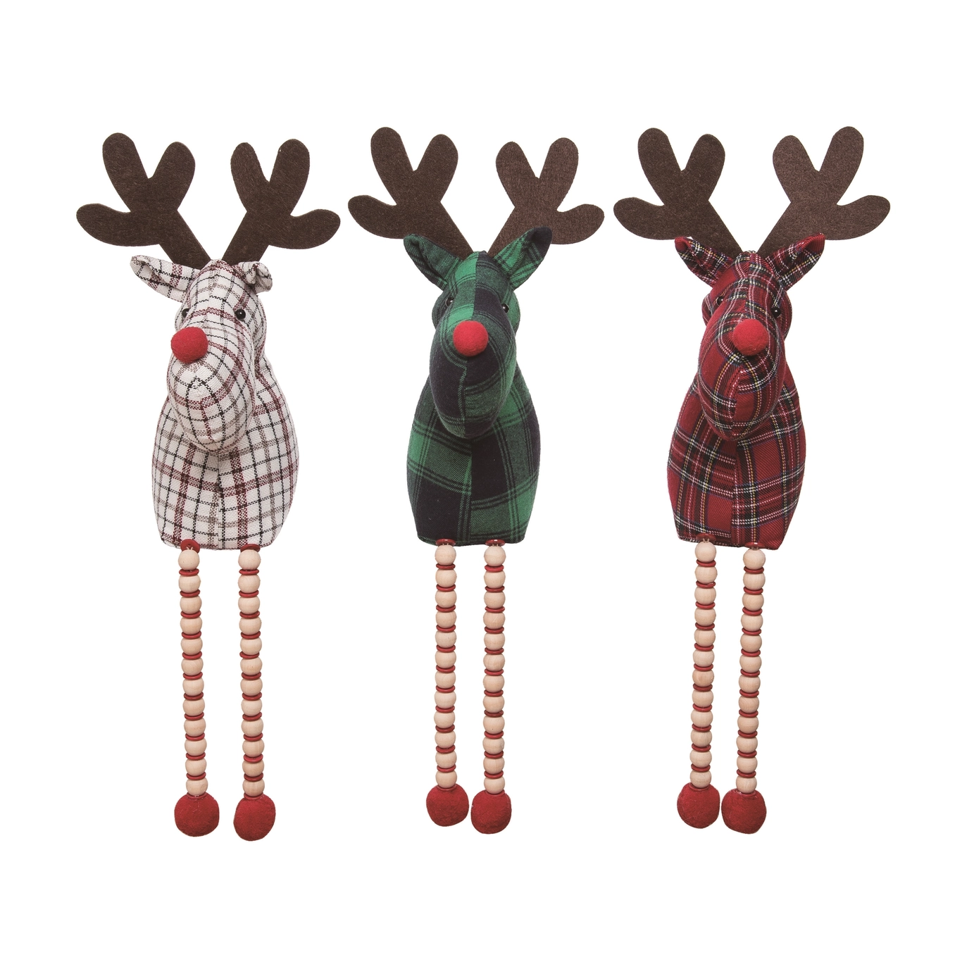 Christmas Plush Reindeer Shelf Sitter Set of 3