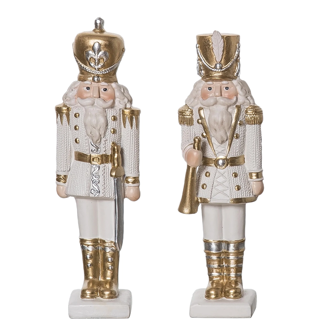 Christmas Resin Elegant Gold Nutcracker Set of 2