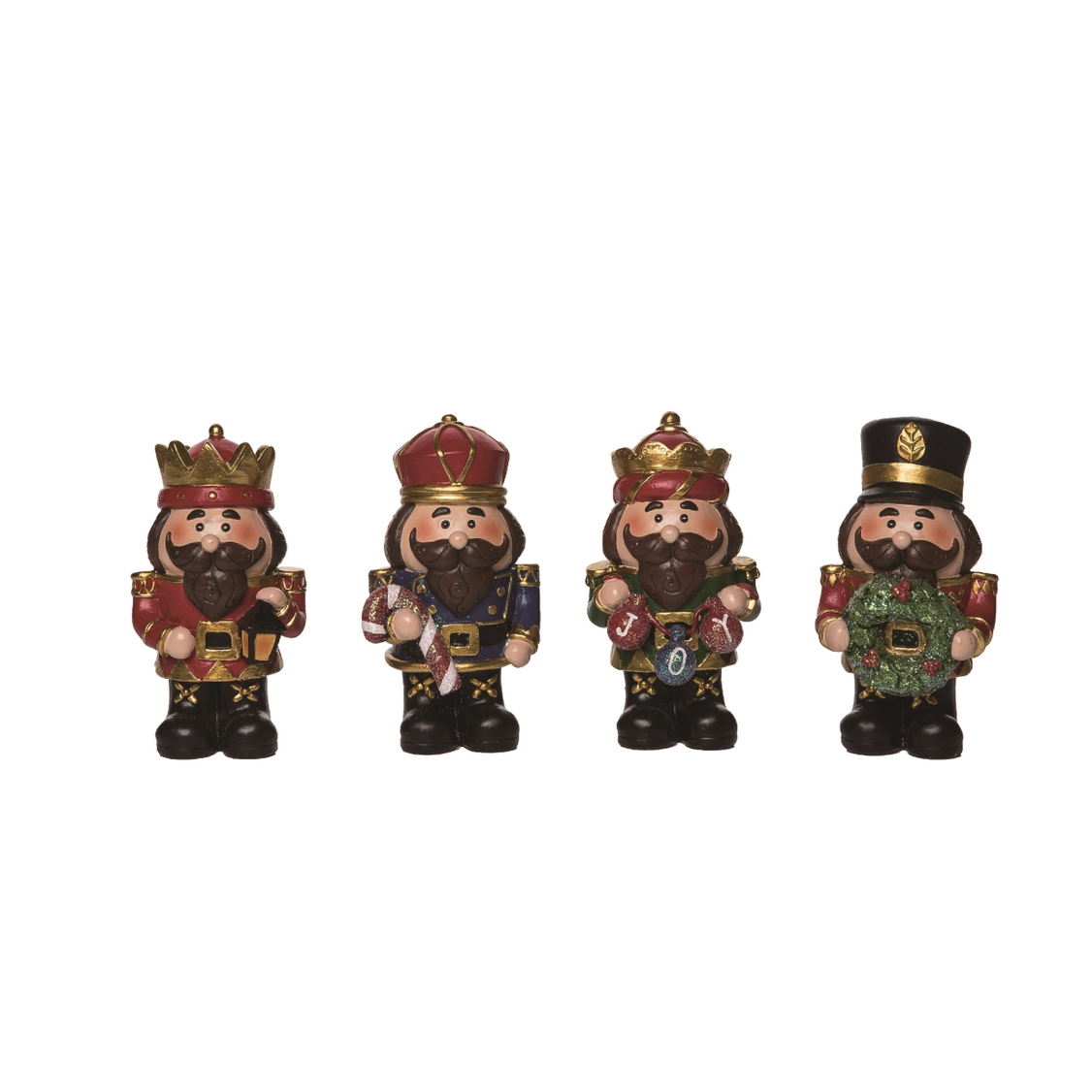 Christmas Small Resin Nutcracker Figurine Set of 4