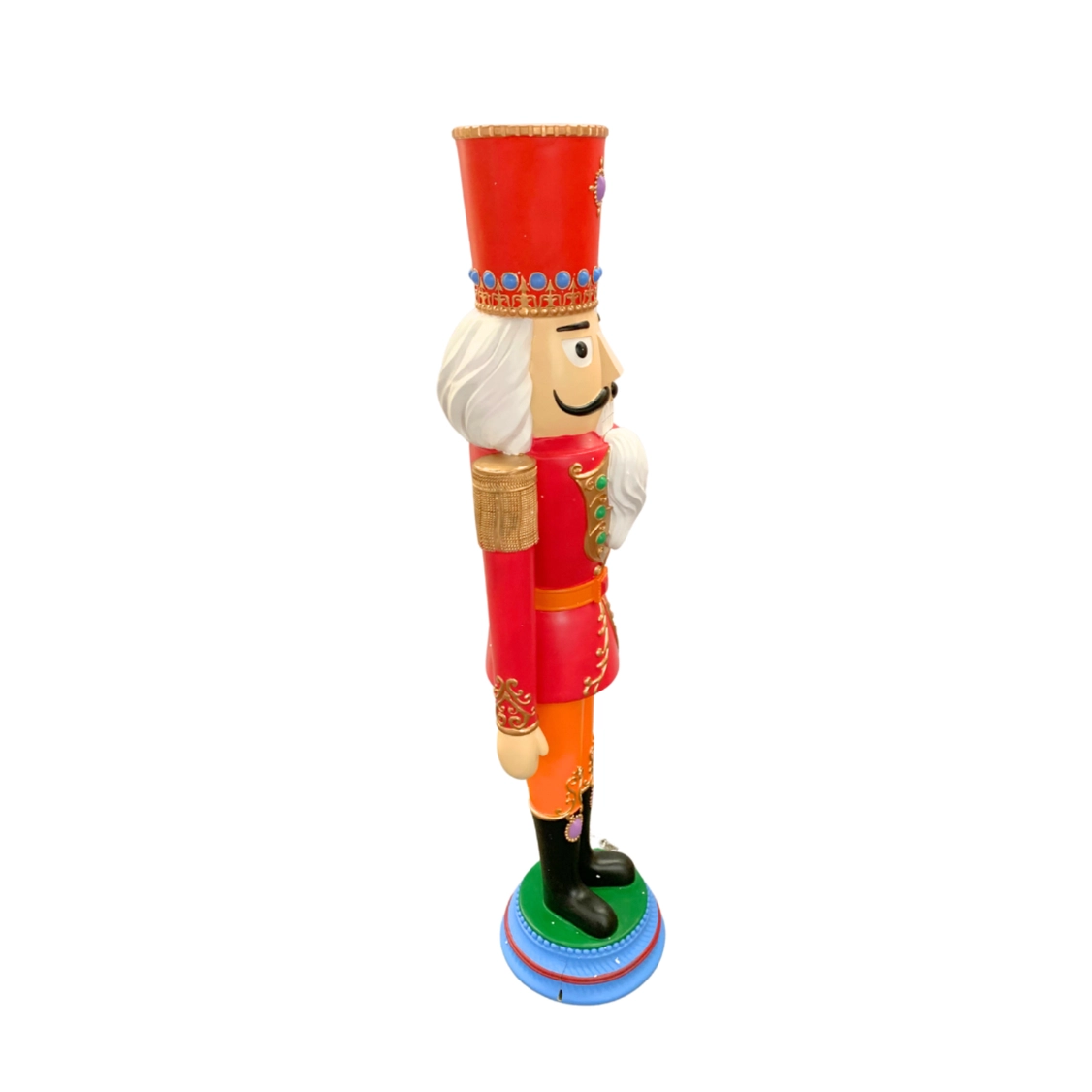 Resin Vibrant Pink Colorful Christmas Nutcracker 55" - Image 2