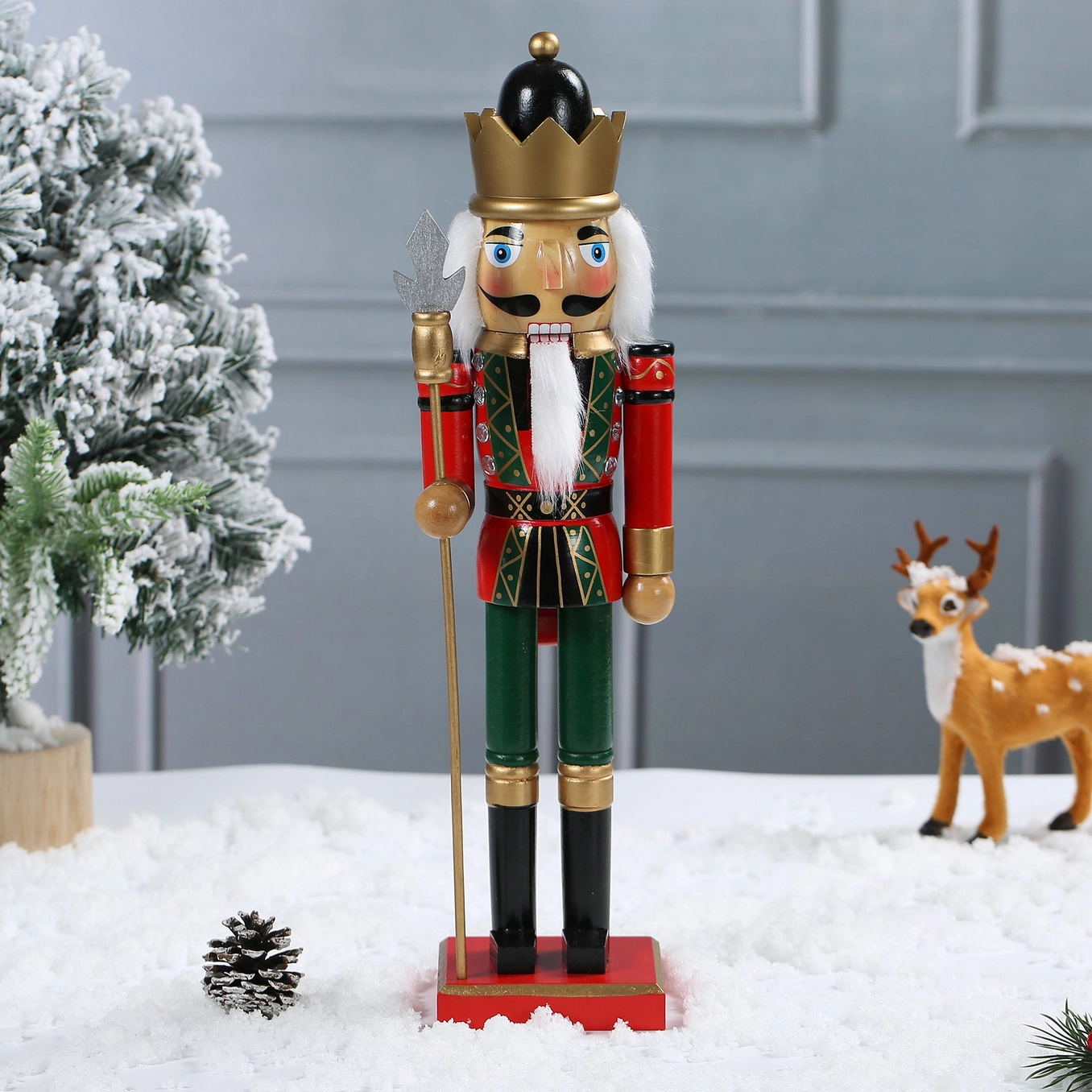 SINT 15 Inch Traditional Wooden Nutcracker For Christmas Decorations - Image 11