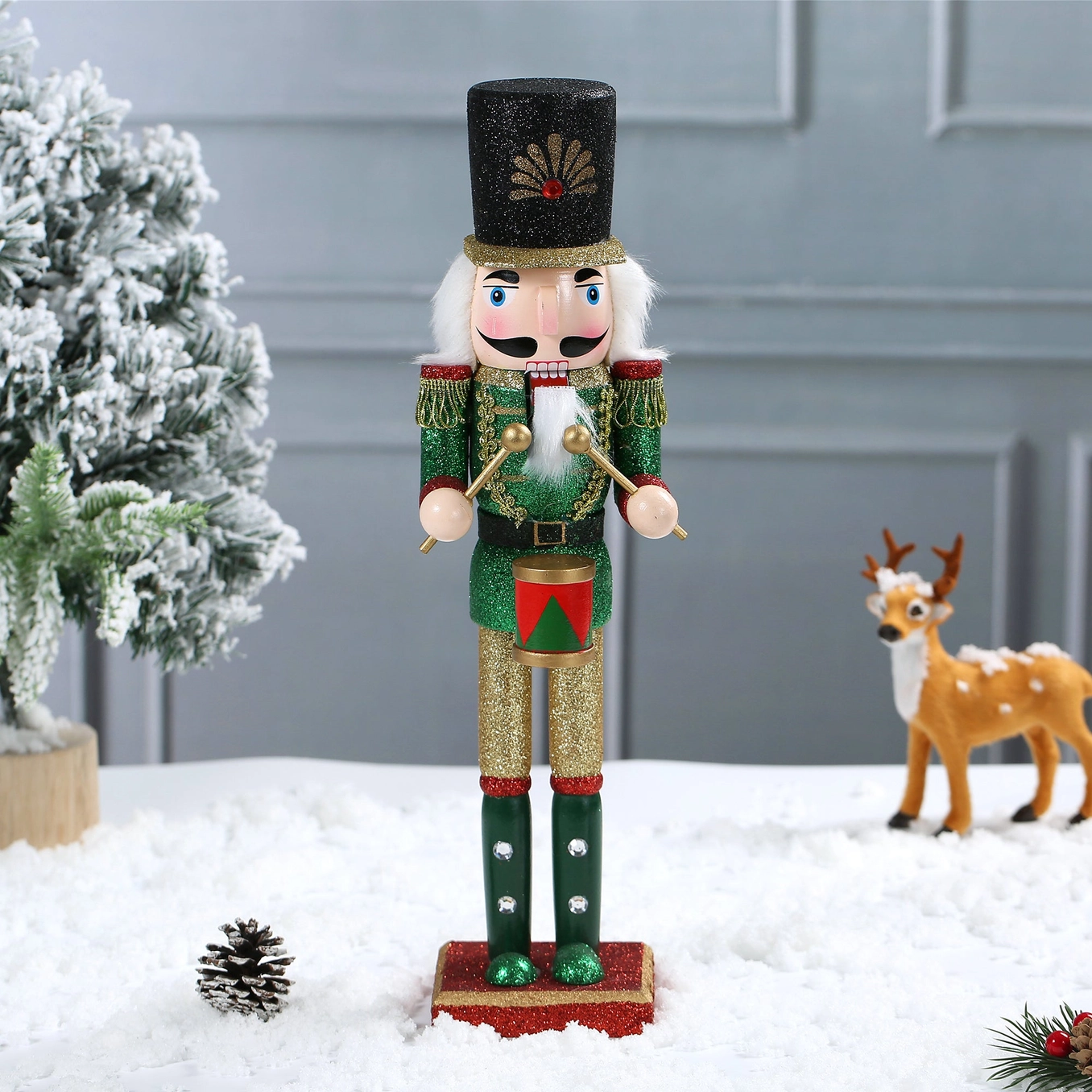 SINT 15 Inch Traditional Wooden Nutcracker For Christmas Decorations - Image 13