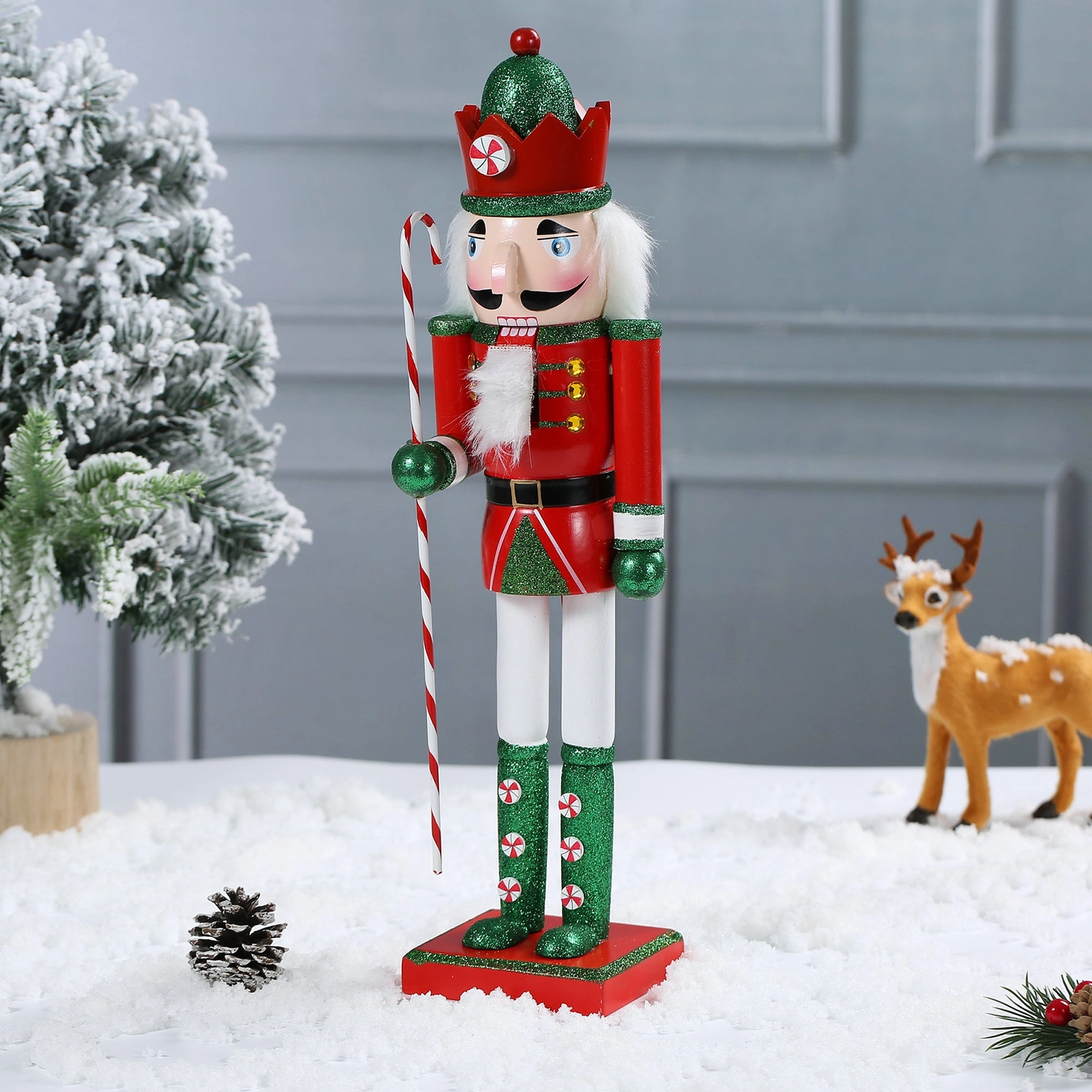 SINT 15 Inch Traditional Wooden Nutcracker For Christmas Decorations - Image 6