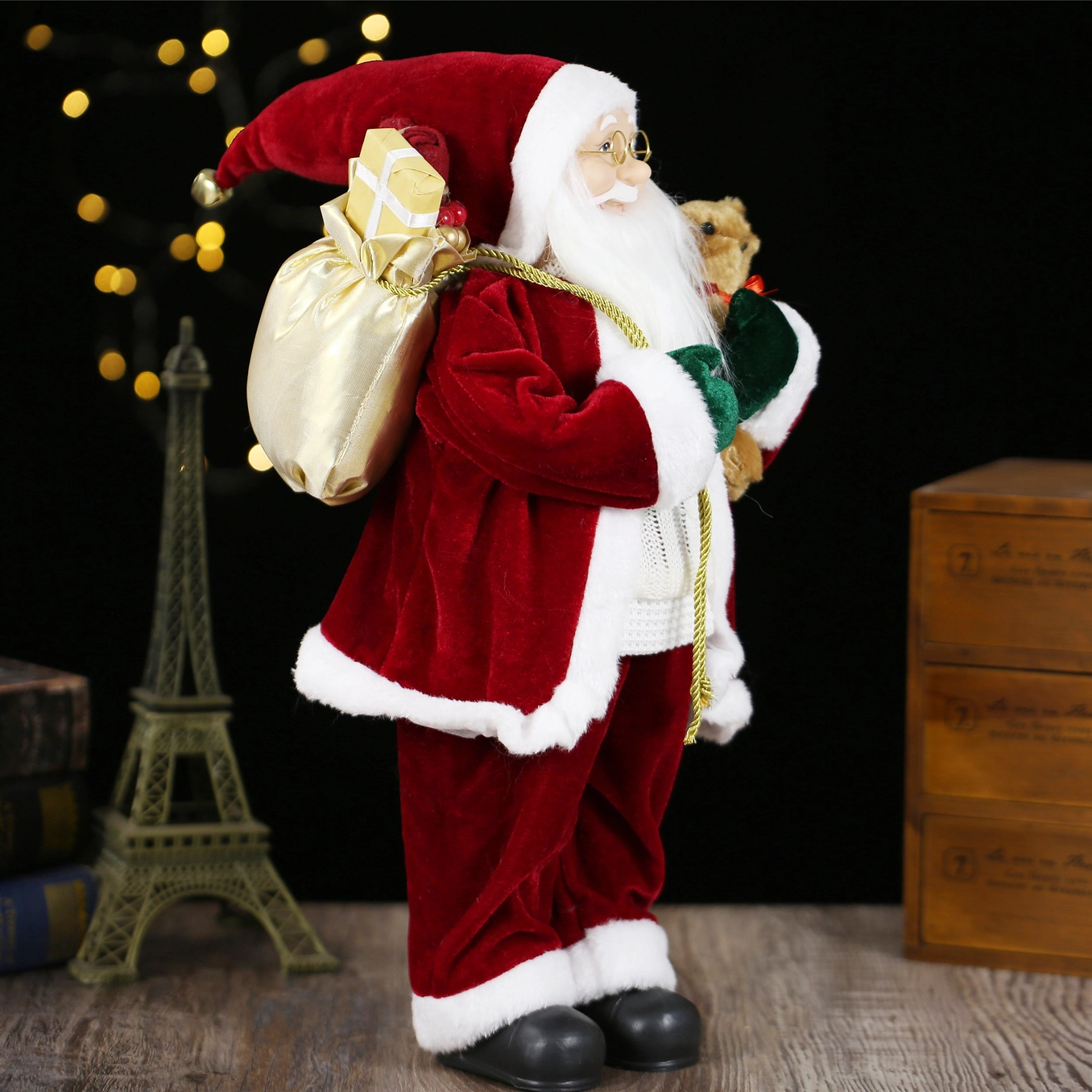 SINT 18 Inch Christmas Standing Santa Claus Doll Statue Figurine Ornament - Image 12