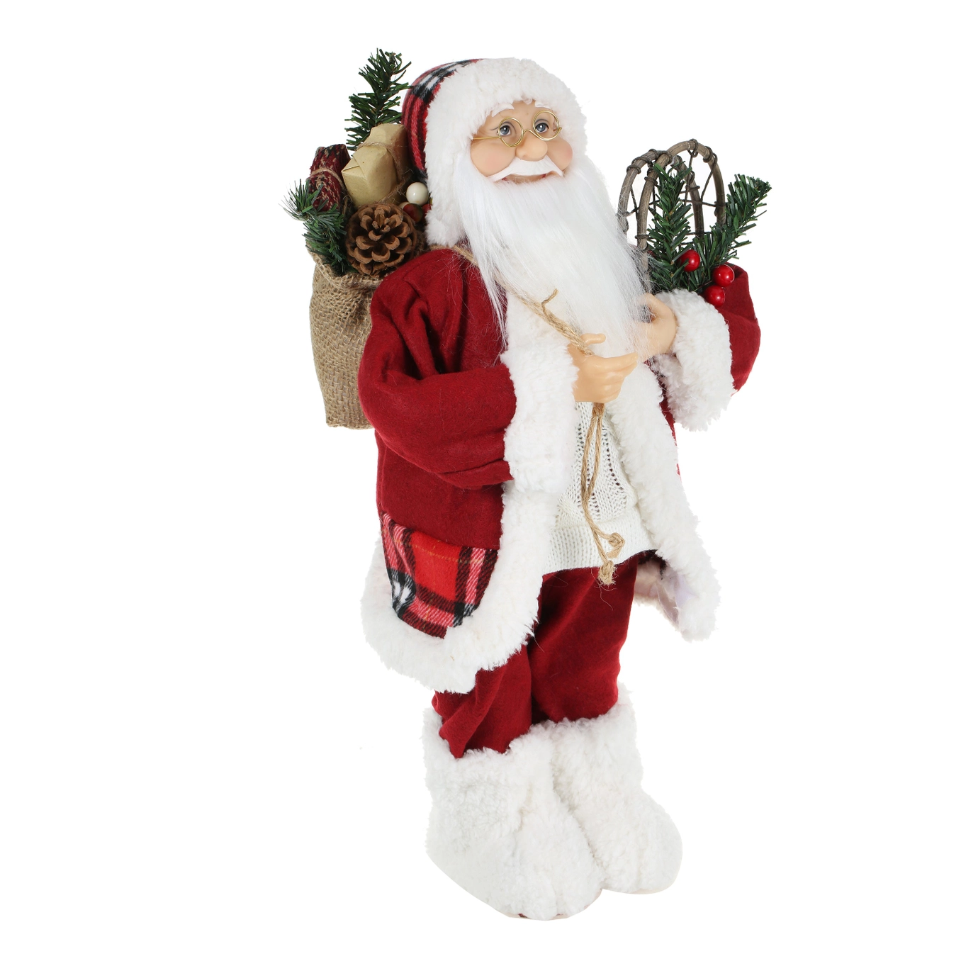 SINT 18 Inch Christmas Standing Santa Claus Doll Statue Figurine Ornament - Image 2