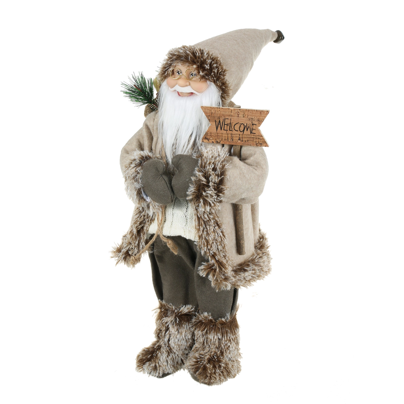 SINT 18 Inch Christmas Standing Santa Claus Doll Statue Figurine Ornament - Image 3
