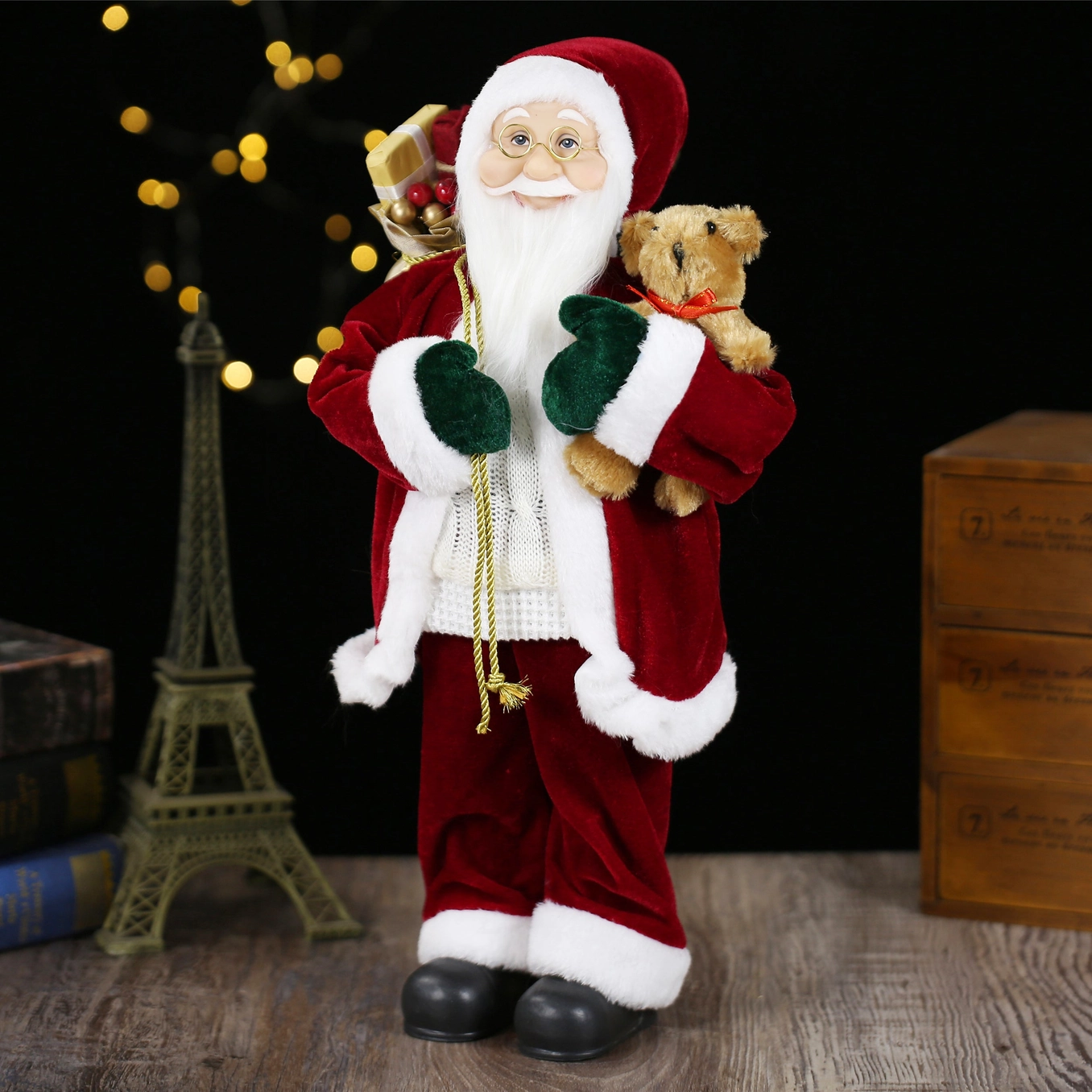 SINT 18 Inch Christmas Standing Santa Claus Doll Statue Figurine Ornament - Image 6