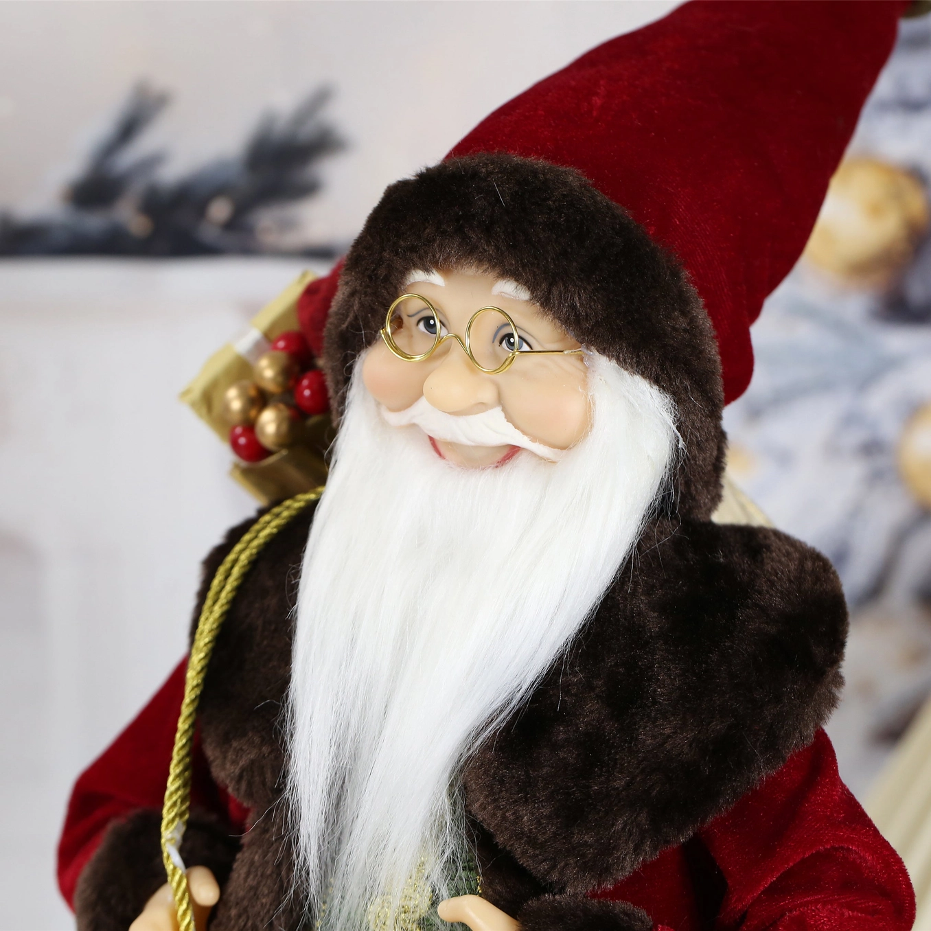 SINT 18 Inch Christmas Standing Santa Claus Doll Statue Figurine Ornament - Image 7