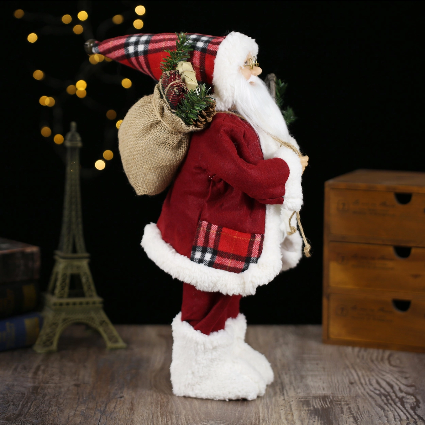 SINT 18 Inch Christmas Standing Santa Claus Doll Statue Figurine Ornament - Image 9